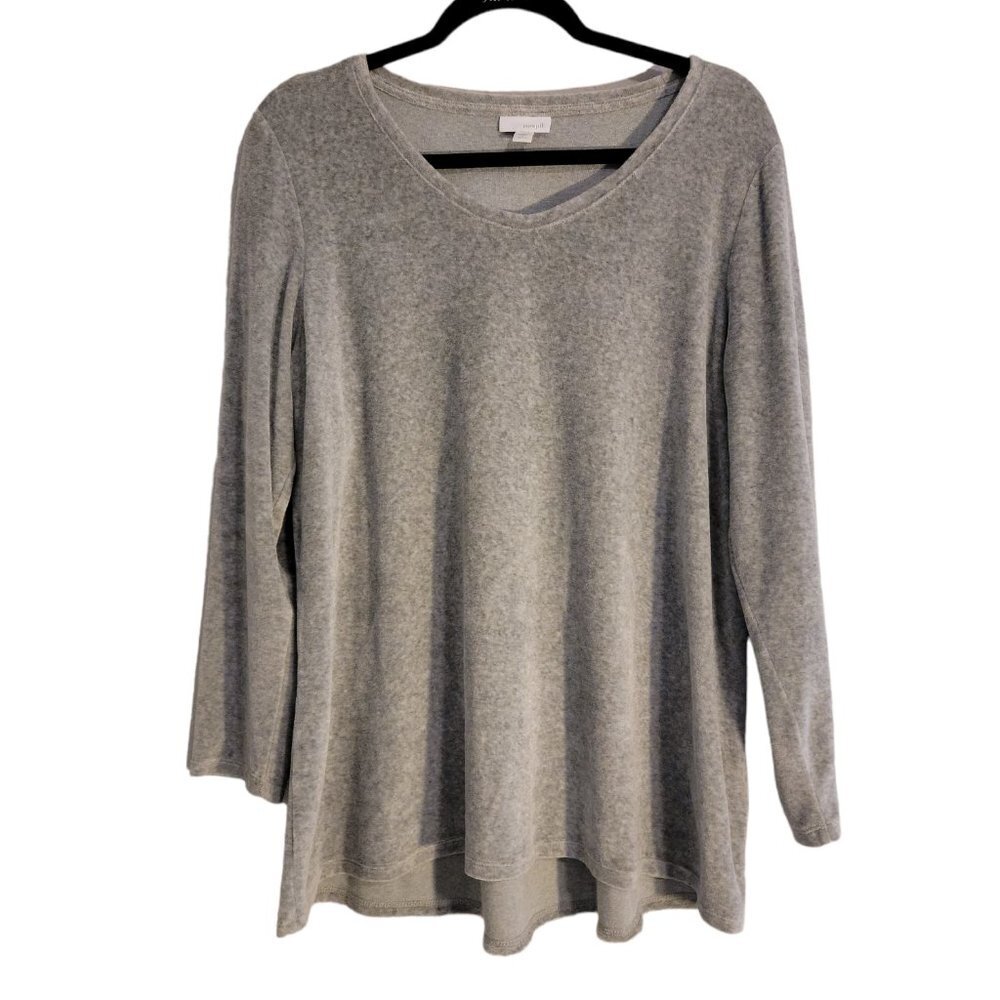 Pure Jill Velvety Long Sleeve Shirt Size Large Petite